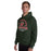 Man wearing The Woodlands High School Highlanders Forest Green Classic Unisex Hoodie 206