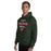 Man wearing The Woodlands High School Highlanders Forest Green Classic Unisex Hoodie 034