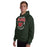 Man wearing The Woodlands High School Highlanders Forest Green Classic Unisex Hoodie 204