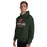 Man wearing The Woodlands High School Highlanders Forest Green Classic Unisex Hoodie 202