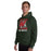 Man wearing The Woodlands High School Highlanders Forest Green Classic Unisex Hoodie 205