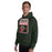 Man wearing The Woodlands High School Highlanders Forest Green Classic Unisex Hoodie 001