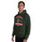Man wearing The Woodlands High School Highlanders Forest Green Classic Unisex Hoodie 221