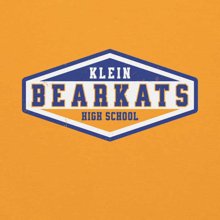 Close-up view of Klein High School Bearkats Gold Classic Unisex Hoodie 049