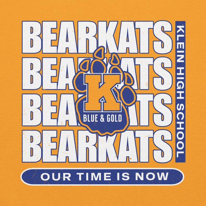 Close-up view of Klein High School Bearkats Gold Classic Unisex Hoodie 235