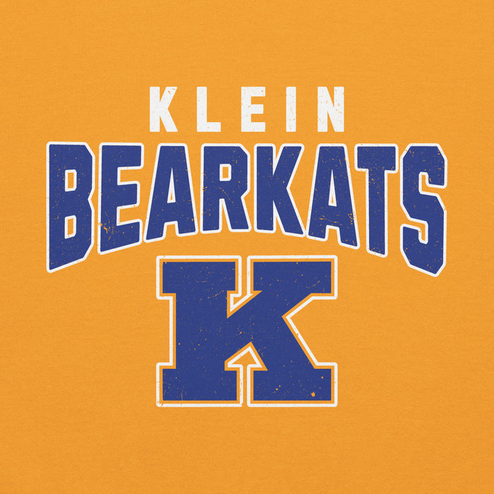 Close-up view of Klein High School Bearkats Gold Classic Unisex Hoodie 234