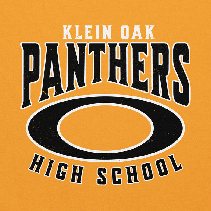 Close-up view of Klein Oak High School Panthers Gold Classic Unisex Hoodie 213