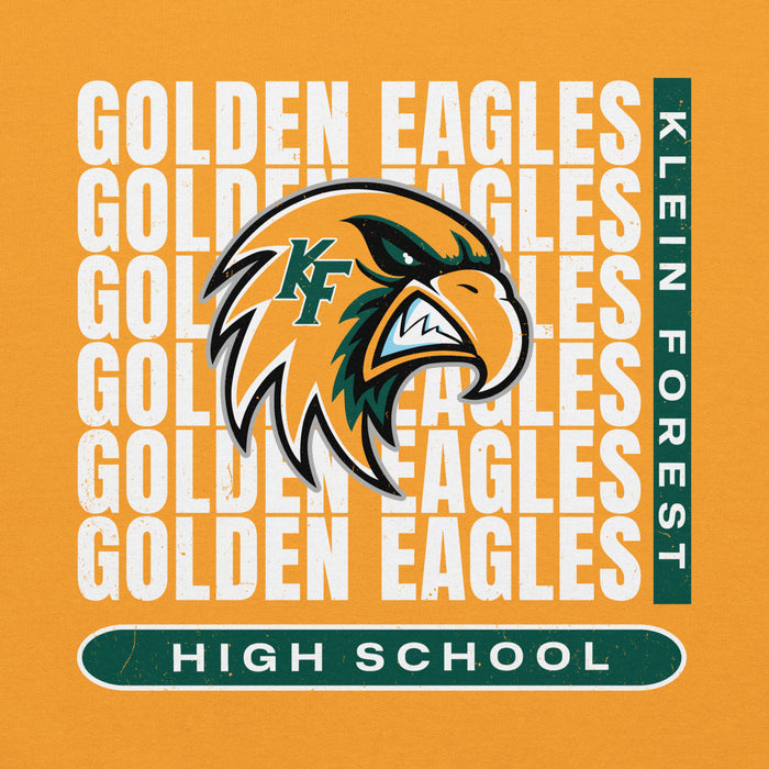 Back view of Klein Forest High School Golden Eagles Gold Classic Unisex Hoodie 235