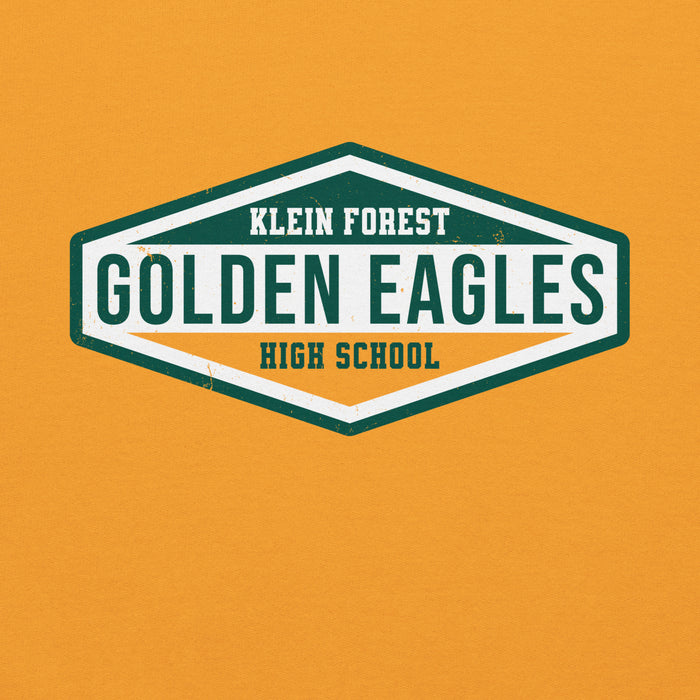 Close-up view of Klein Forest High School Golden Eagles Gold Classic Unisex Hoodie 009