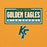 Close-up view of Klein Forest High School Golden Eagles Gold Classic Unisex Hoodie 049