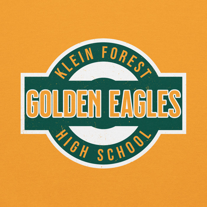 Close-up view of Klein Forest High School Golden Eagles Gold Classic Unisex Hoodie 011