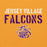 Close-up view of Jersey Village High School Falcons Gold Classic Unisex Hoodie 017