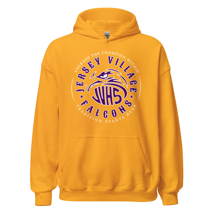 Jersey Village High School Falcons Gold Classic Unisex Hoodie 214