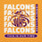 Close-up view of Jersey Village High School Falcons Gold Classic Unisex Hoodie 235