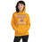 Woman wearing Jersey Village High School Falcons Gold Classic Unisex Hoodie 230