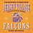 Close-up view of Jersey Village High School Falcons Gold Classic Unisex Hoodie 230