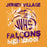 Close-up view of Jersey Village High School Falcons Gold Classic Unisex Hoodie 205