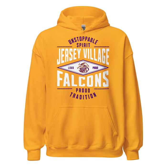 Jersey Village High School Falcons Gold Classic Unisex Hoodie 210