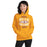 Woman wearing Jersey Village High School Falcons Gold Classic Unisex Hoodie 210