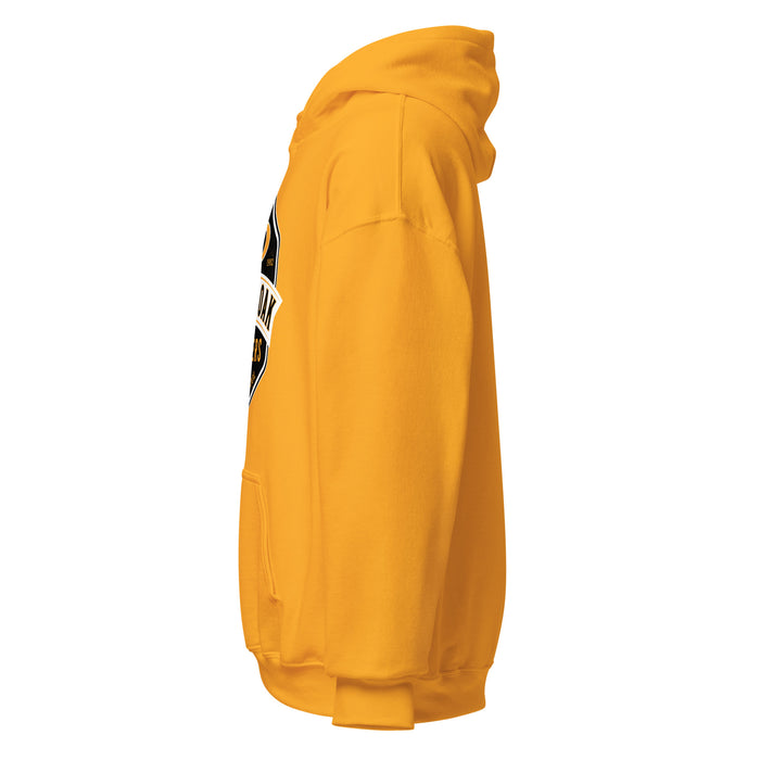 Side view of Klein Oak High School Panthers Gold Classic Unisex Hoodie 209