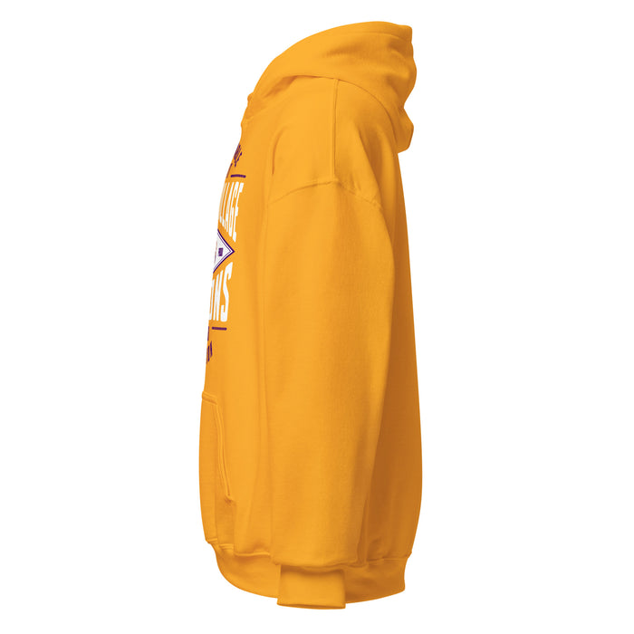 Side view of Jersey Village High School Falcons Gold Classic Unisex Hoodie 210