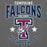 Close-up view of Tompkins High School Falcons Dark Grey Classic Unisex Hoodie 213