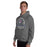 Man wearing Tompkins High School Falcons Dark Grey Classic Unisex Hoodie 206