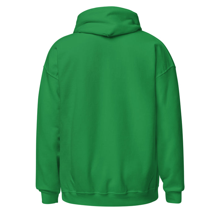 Back view of Spring High School Lions Irish Green Classic Unisex Hoodie 230
