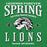 Close-up view of Spring High School Lions Irish Green Classic Unisex Hoodie 230