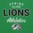 Close-up view of Spring High School Lions Irish Green Classic Unisex Hoodie 034