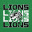 Close-up view of Spring High School Lions Irish Green Classic Unisex Hoodie 233
