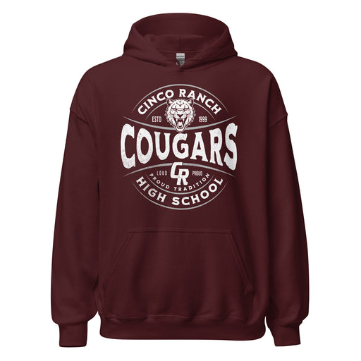 Cinco Ranch High School Cougars Maroon Classic Unisex Hoodie 205