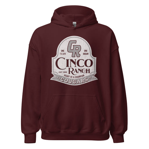 Cinco Ranch High School Cougars Maroon Classic Unisex Hoodie 207