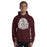 Man wearing a Cinco Ranch High School Cougars Maroon Classic Unisex Hoodie 207