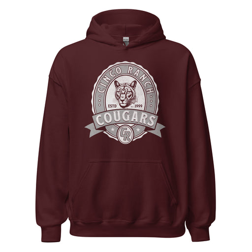 Cinco Ranch High School Cougars Maroon Classic Unisex Hoodie 208