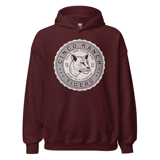 Cinco Ranch High School Cougars Maroon Classic Unisex Hoodie 212