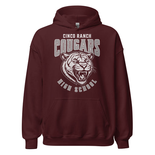 Cinco Ranch High School Cougars Maroon Classic Unisex Hoodie 214