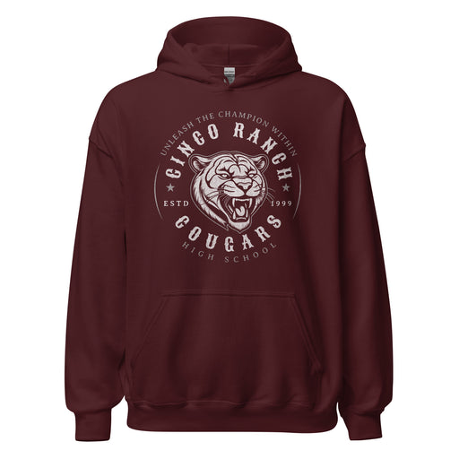 Cinco Ranch High School Cougars Maroon Classic Unisex Hoodie 217