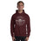 Man wearing Cy-Fair High School Bobcats Maroon Classic Unisex Hoodie 201