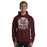 Man wearing Cy-Fair High School Bobcats Maroon Classic Unisex Hoodie 202