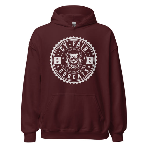 Cy-Fair High School Bobcats Maroon Classic Unisex Hoodie 203