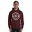 Man wearing Cy-Fair High School Bobcats Maroon Classic Unisex Hoodie 203