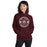 Woman wearing Cy-Fair High School Bobcats Maroon Classic Unisex Hoodie 203