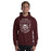 Man wearing Cy-Fair High School Bobcats Maroon Classic Unisex Hoodie 204