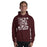 Man wearing Cy-Fair High School Bobcats Maroon Classic Unisex Hoodie 205