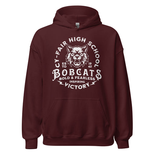 Cy-Fair High School Bobcats Maroon Classic Unisex Hoodie 206