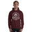 Man wearing Cy-Fair High School Bobcats Maroon Classic Unisex Hoodie 206