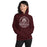 Woman wearing Cy-Fair High School Bobcats Maroon Classic Unisex Hoodie 206