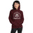 Woman wearing Cy-Fair High School Bobcats Maroon Classic Unisex Hoodie 208