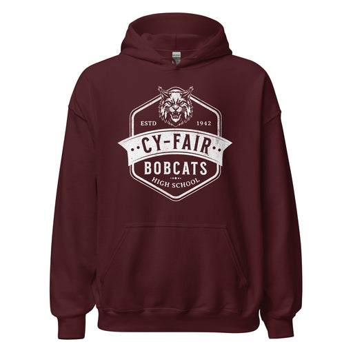 Cy-Fair High School Bobcats Maroon Classic Unisex Hoodie 209